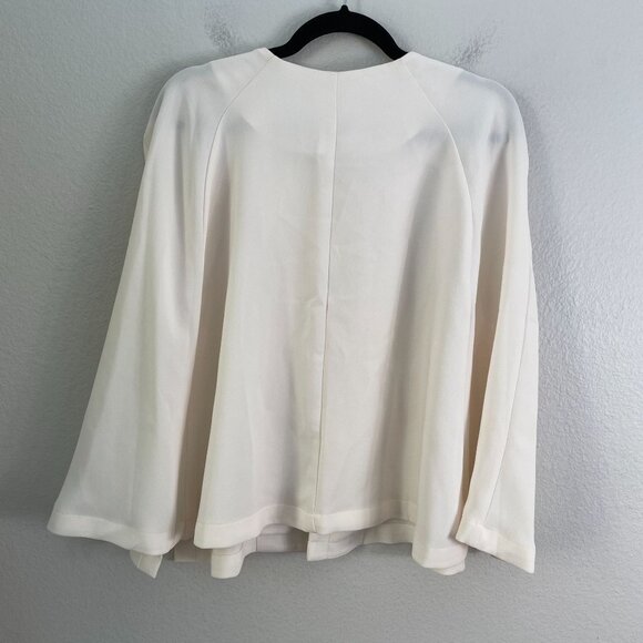 NEW BCBGGeneration Womens Large Whisper Ivory Cape Blazer Jacket Shrug - Picture 11 of 12